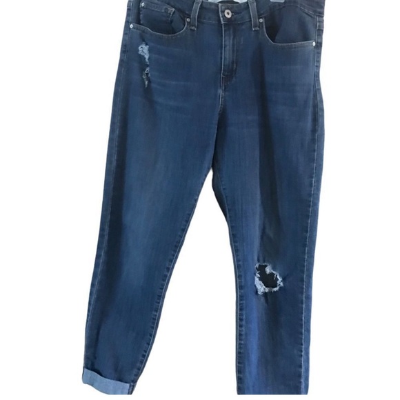 Signature by Levi Strauss Dark Blue Boyfriend Jeans - Picture 10 of 11